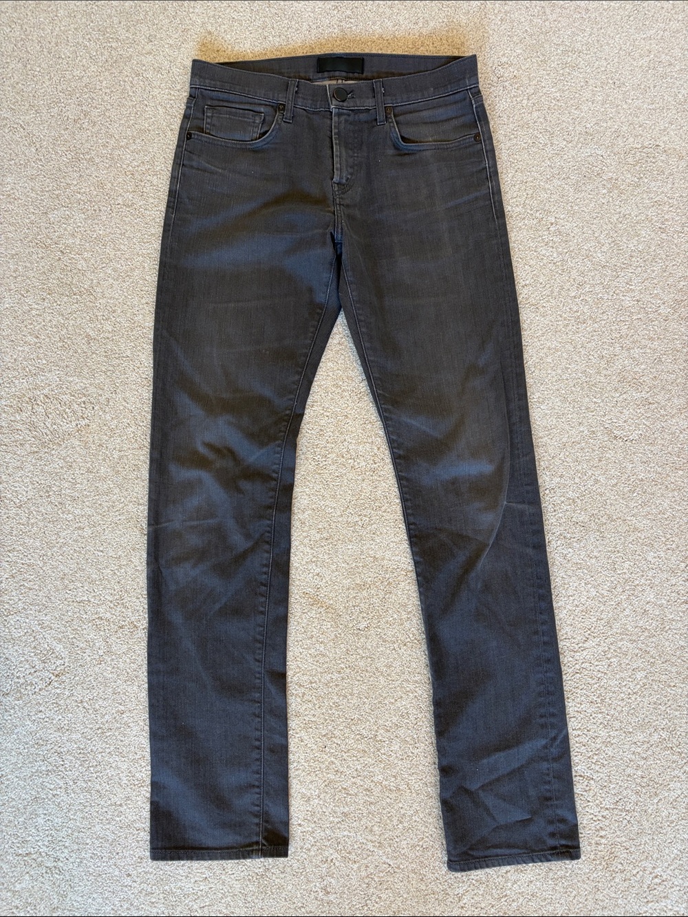 J Brand Men's Slim Straight Charcoal Black Jeans